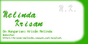 melinda krisan business card