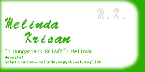 melinda krisan business card